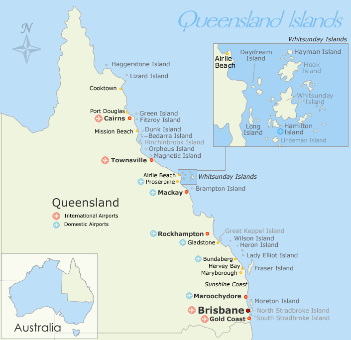Queensland Islands Map